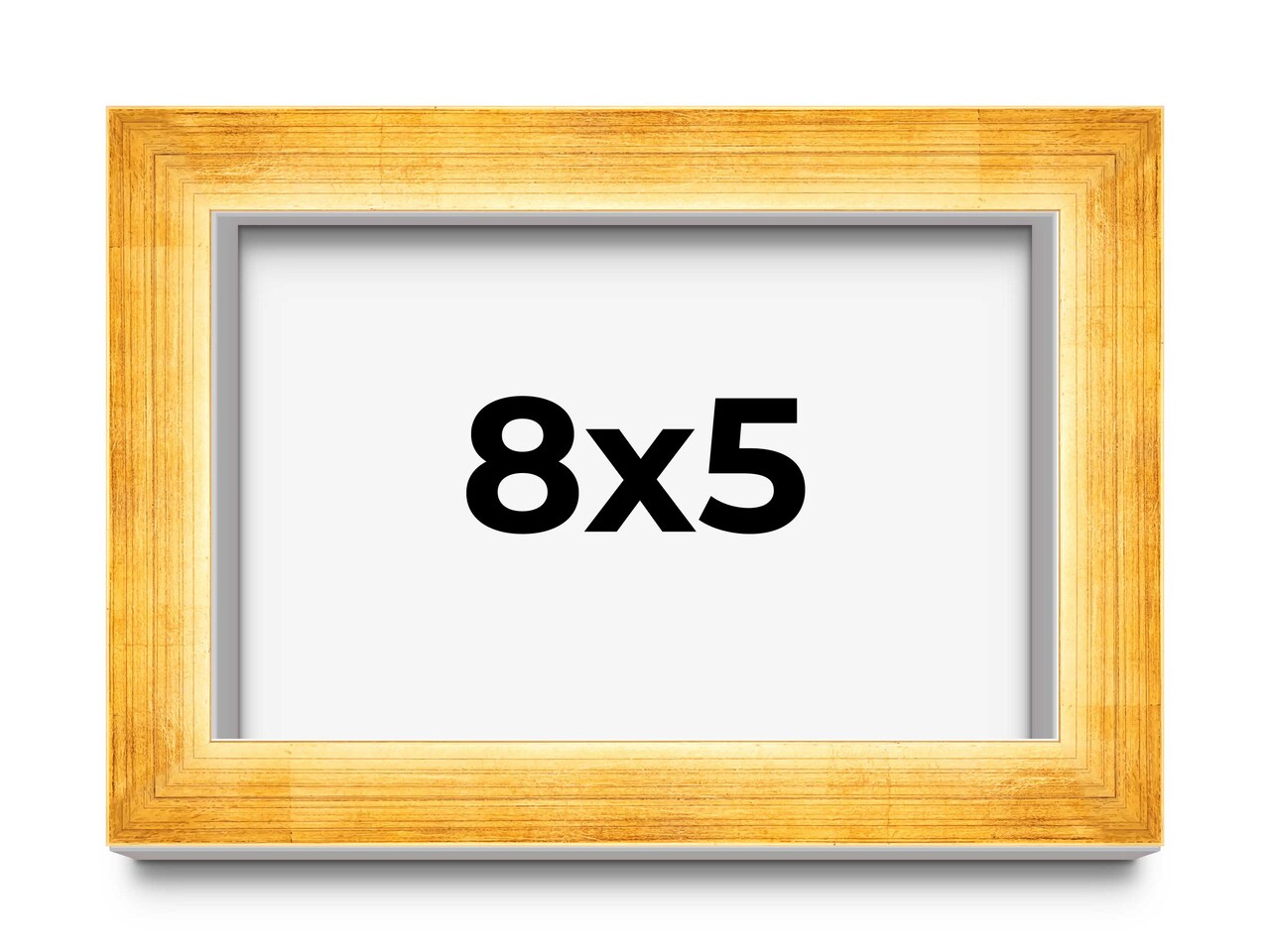 5x8 Minimalist Shadow Box Picture Frame with UV-Resistant Acrylic & Acid Free Backing, Available in 5 Finishes - Black, Brown, Gold, Silver, White